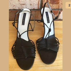 Claudia Ciuti 9.5 Black strappy sandal heels